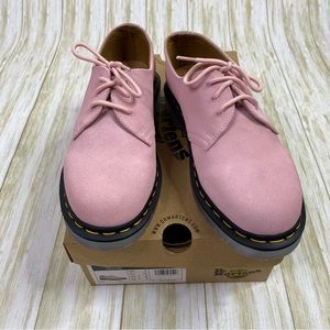 Dr Martens Iced Chalk Pink Oxford Suede Leather Shoes